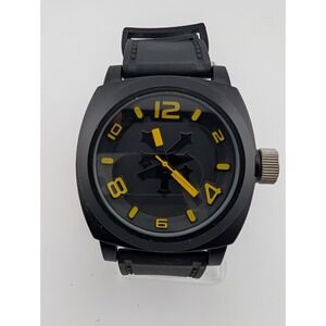 Zoo York Men's Watch‎ 50mm Case Black Silicone Band- New Battery